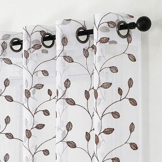 Elberon Grommet Top Sheer Single Curtain Panel