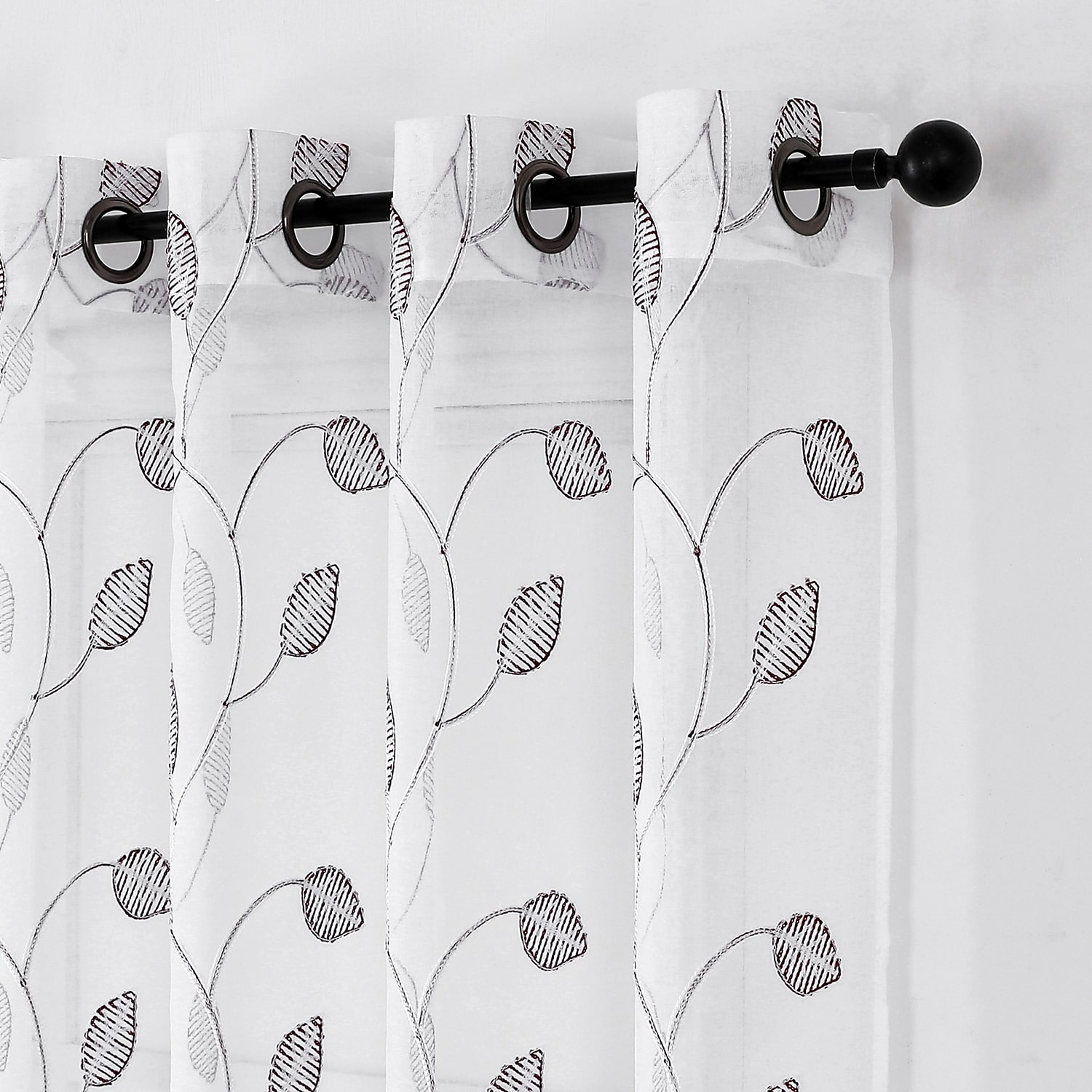 Florence Grommet Top Sheer Single Curtain Panel