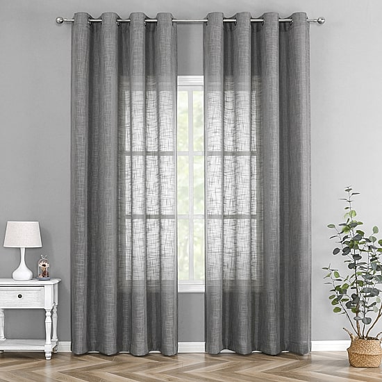 Tranquility Grommet Top Sheer Single Curtain Panel