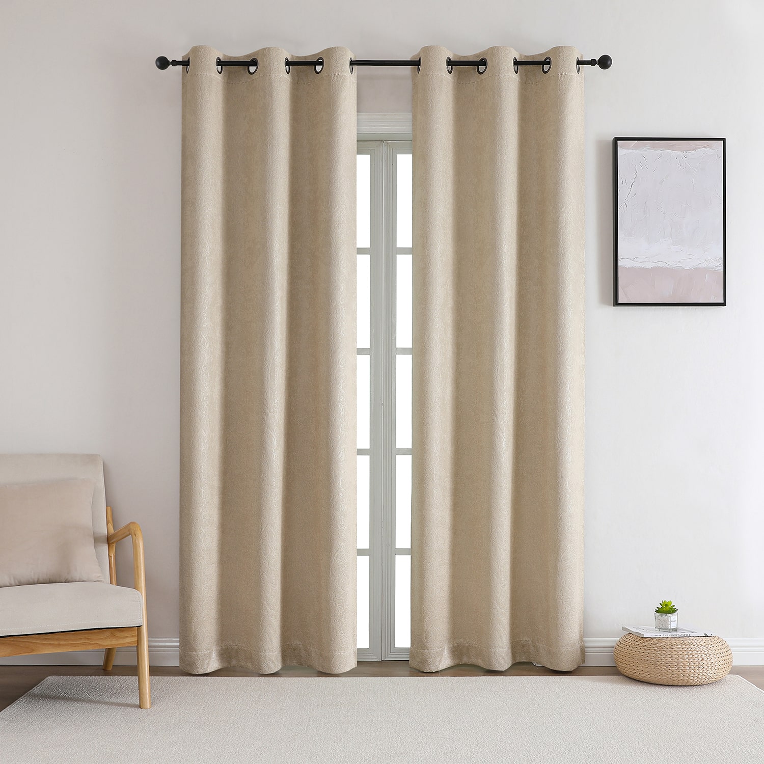 Regal Home Ophelia Grommet Top Blackout Set of 2 Curtain Panel