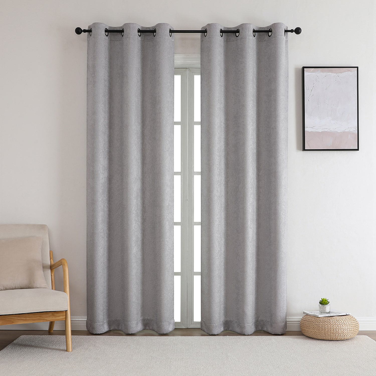 Regal Home Ophelia Grommet Top Blackout Set of 2 Curtain Panel