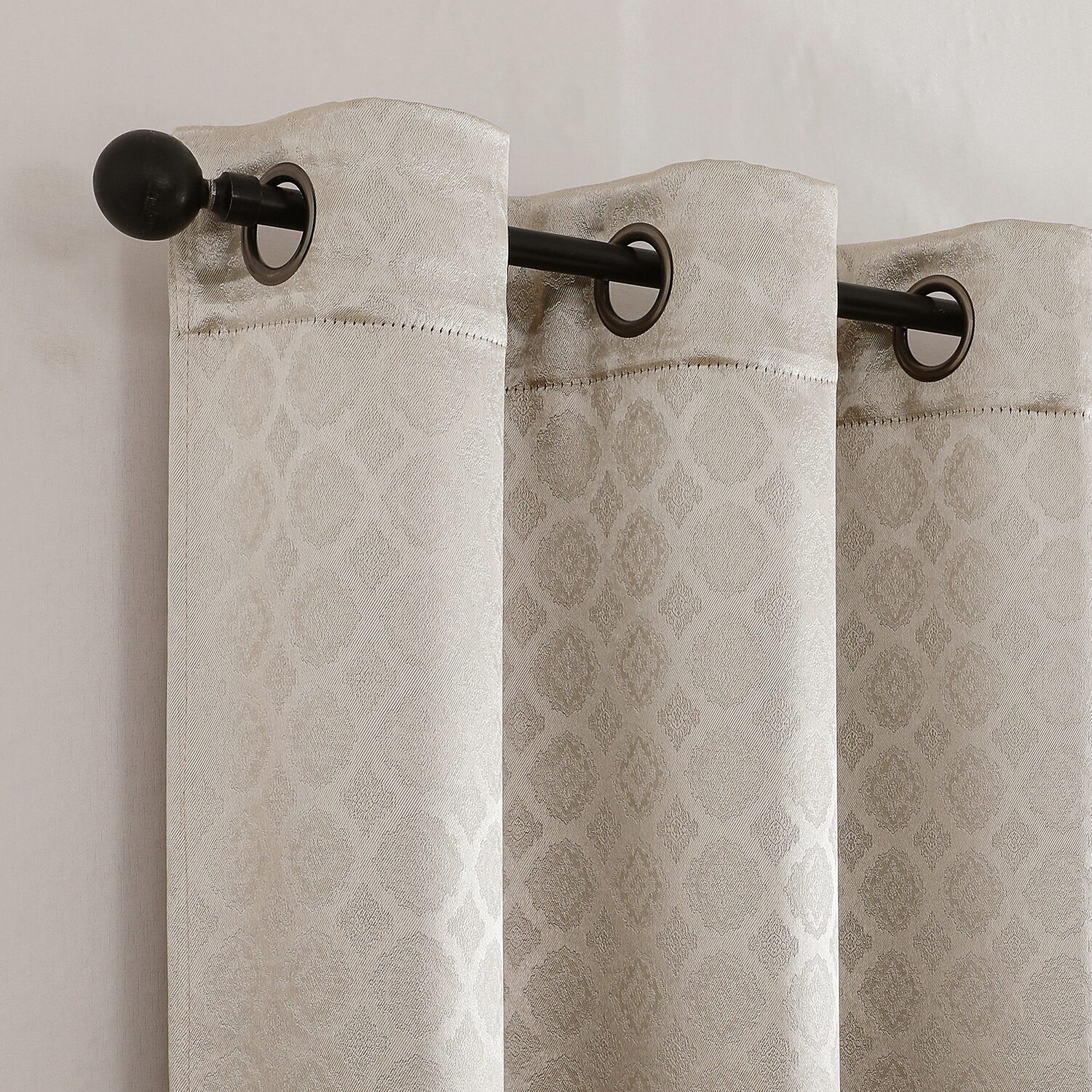 Regal Home Tobias Grommet Top Energy Saving Embossed Blackout Set of 2 Curtain Panel