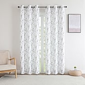 Regal Home Isla Printed Grommet Top Energy Saving Blackout Set of 2 Curtain Panel