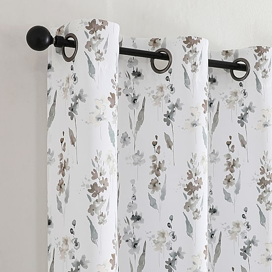 Regal Home Isla Printed Grommet Top Energy Saving Blackout Set of 2 Curtain Panel