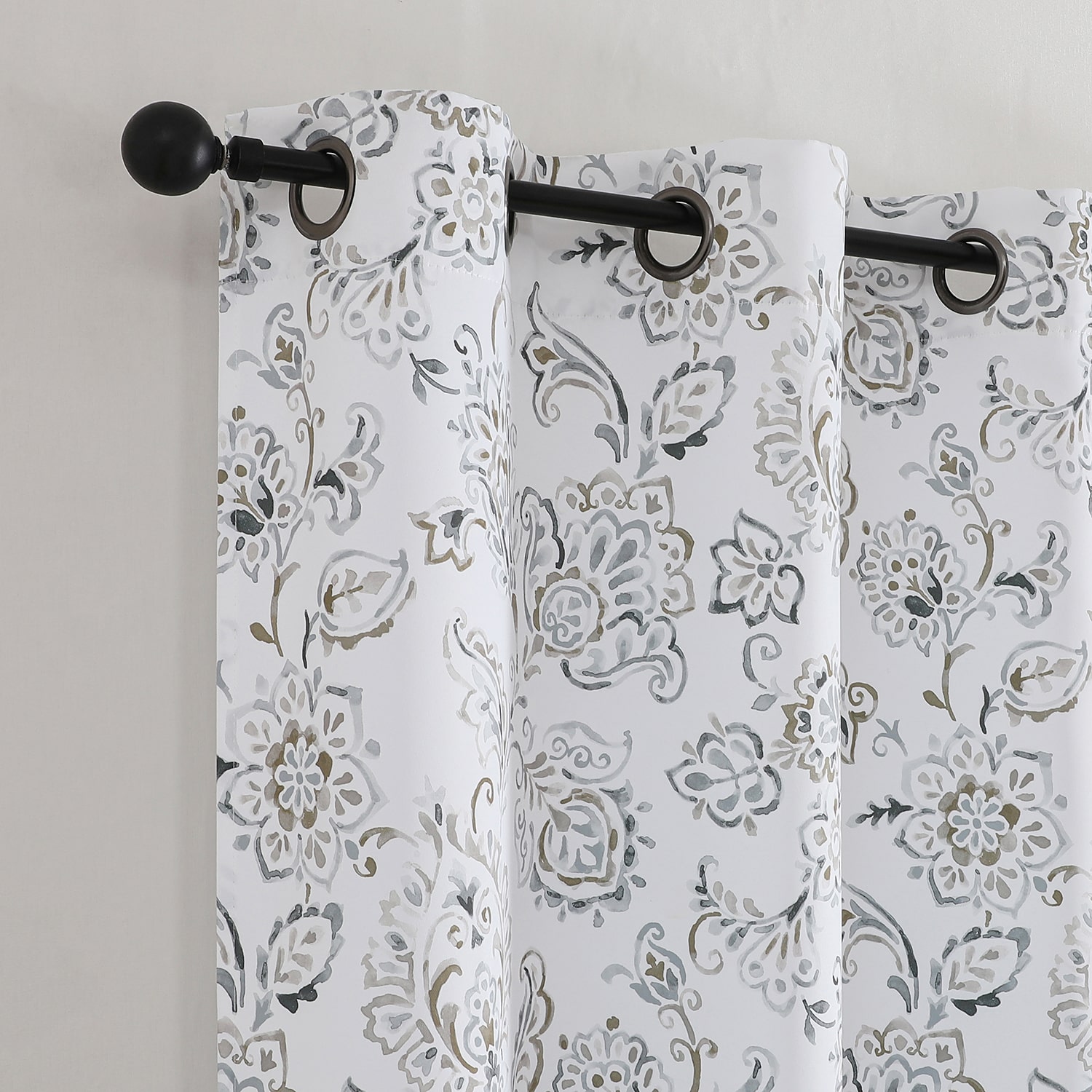 Regal Home Kelvis Printed Grommet Top Energy Saving Blackout Set of 2 Curtain Panel