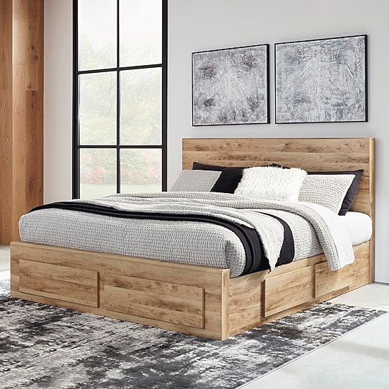 Signature Design by Ashley Hyanna Panel Bed with 6 Side Storage Drawers