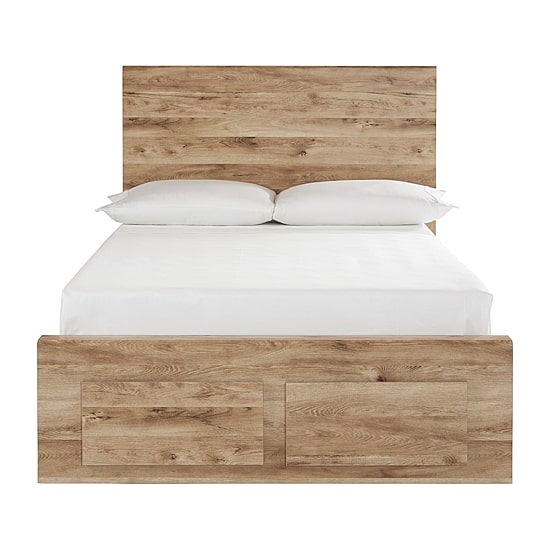 Signature Design by Ashley Hyanna Panel Bed with 2 Footboard Storage Drawers