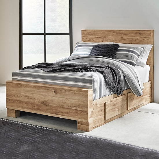 Signature Design by Ashley Hyanna Panel Bed with 2 Side Storage Drawers