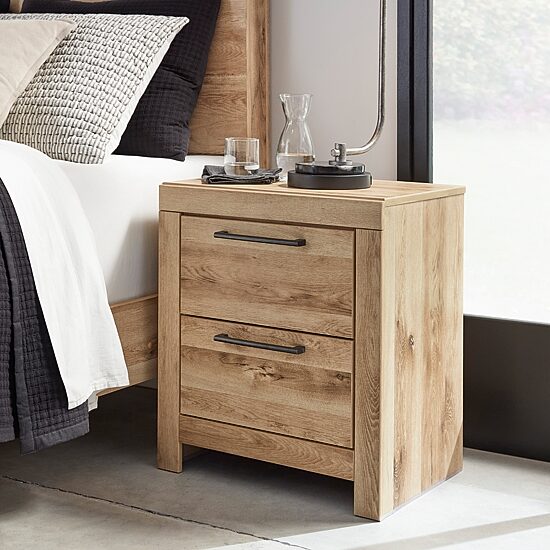 Signature Design by Ashley Hyanna Nightstand in Tan Brown
