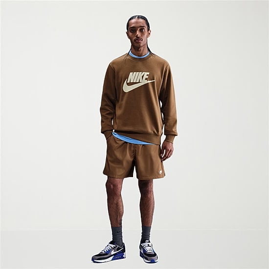 Nike Fleece Mens Crew Neck Long Sleeve Sweatshirt