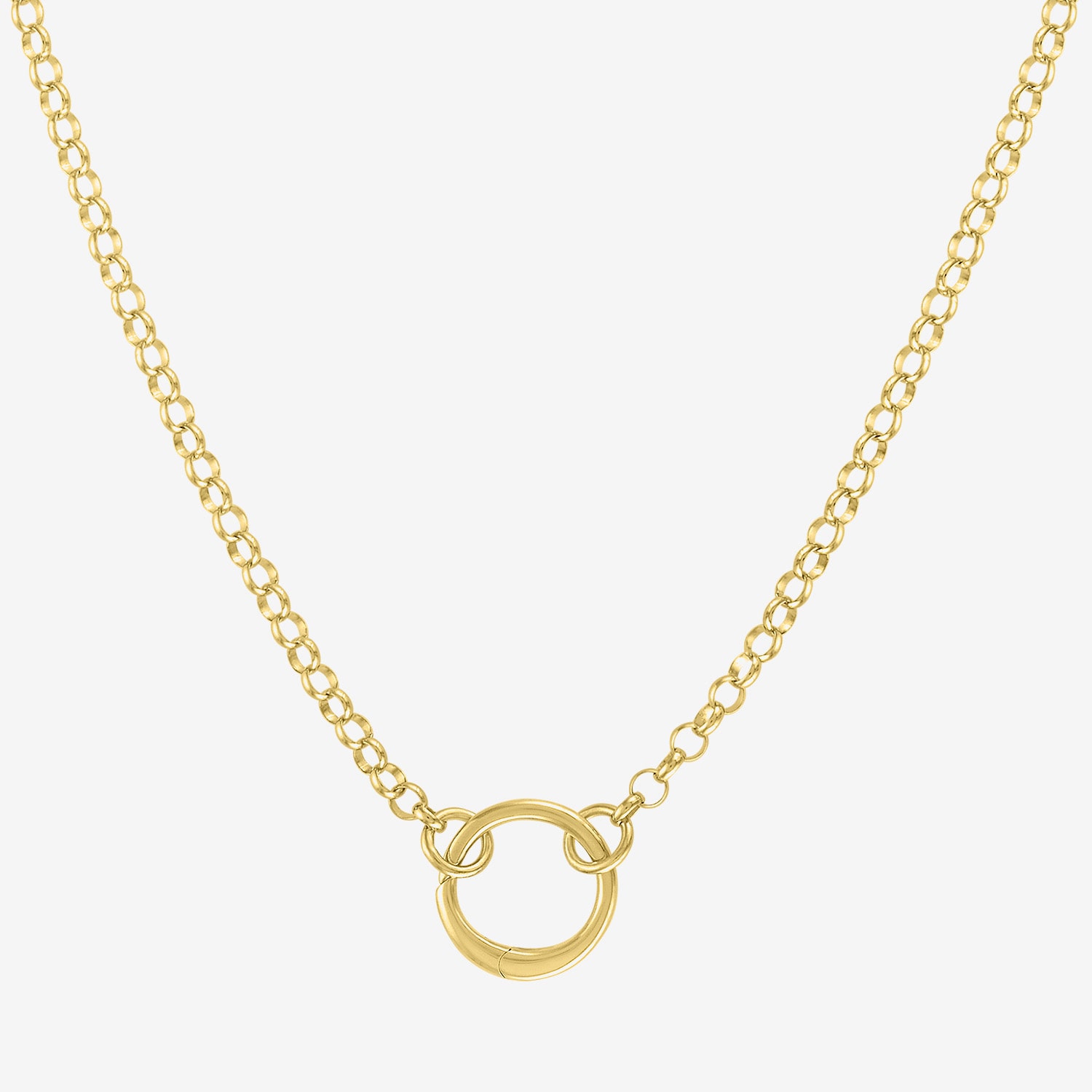 Charmed by Diamond Addiction Womens 14K Gold Over Silver 17 Inch Chain Necklace