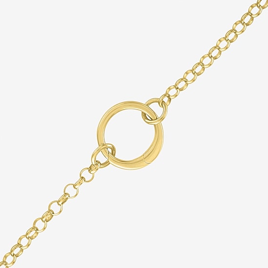 Charmed by Diamond Addiction Womens 14K Gold Over Silver 17 Inch Chain Necklace