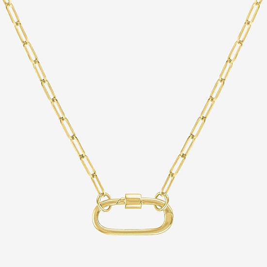 Charmed by Diamond Addiction Womens 14K Gold Over Silver 18 Inch Chain Necklace
