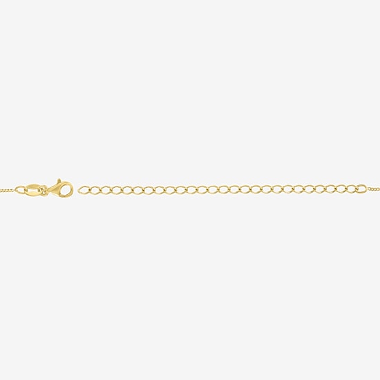 Charmed by Diamond Addiction Womens 14K Gold Over Silver 17 Inch Chain Necklace