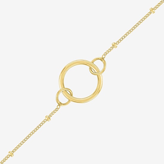 Charmed by Diamond Addiction Womens 14K Gold Over Silver 17 Inch Chain Necklace