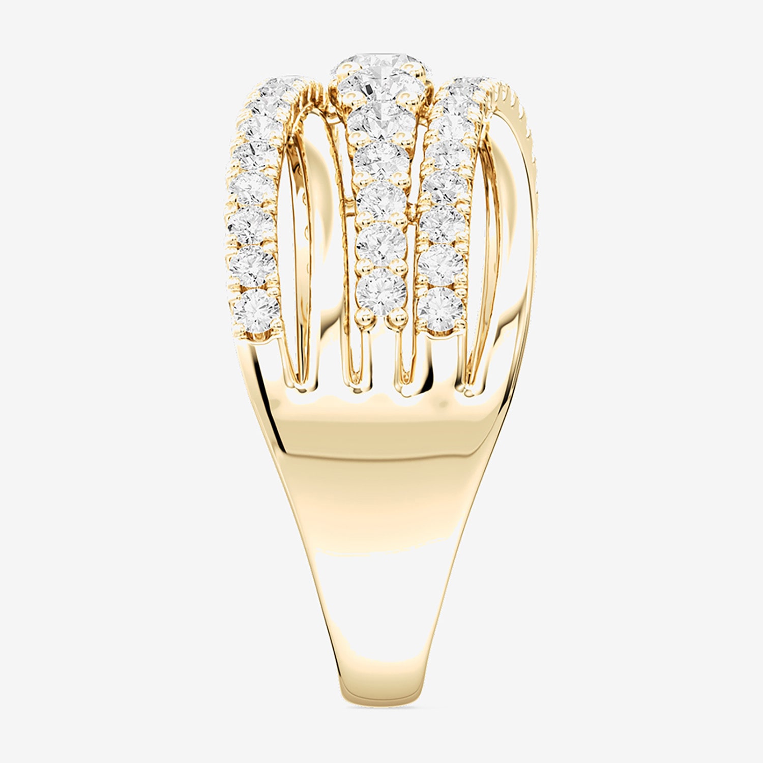 (F / Si2) Womens 3MM 1 CT. T.W. Lab Grown White Diamond 14K Gold Over Silver Band