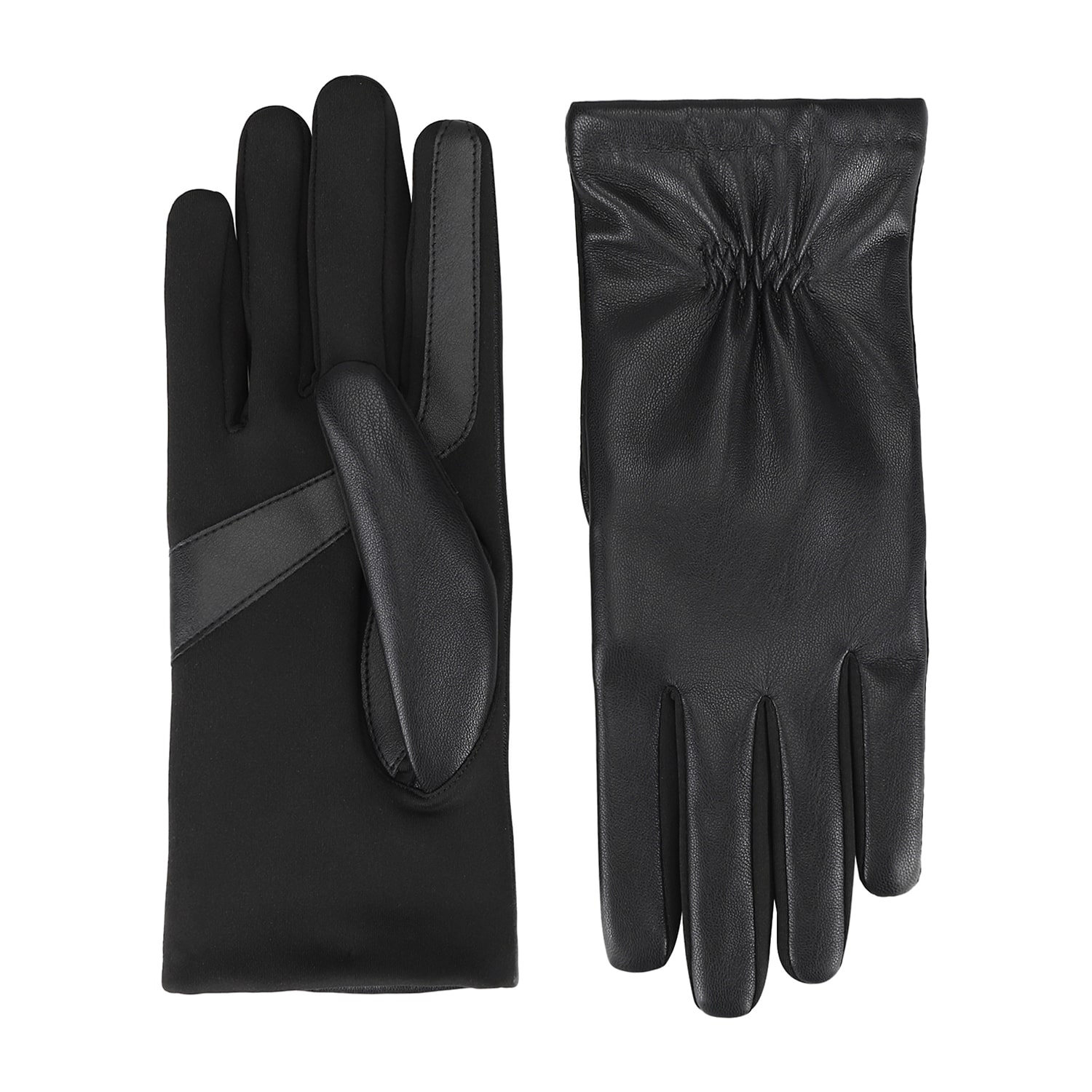 Isotoner Stretch Faux Leather 1 Pair Gloves