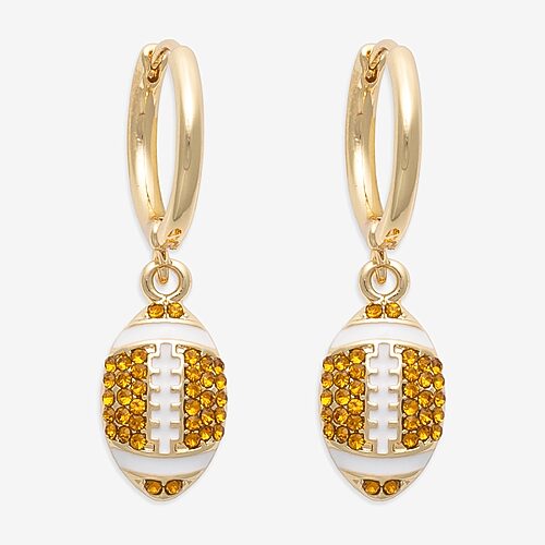 Mixit Womens Glass 36mm Hoop Earrings In Yellow
