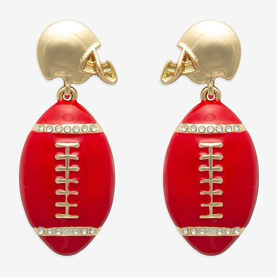 Mixit Womens White Glass Drop Earrings