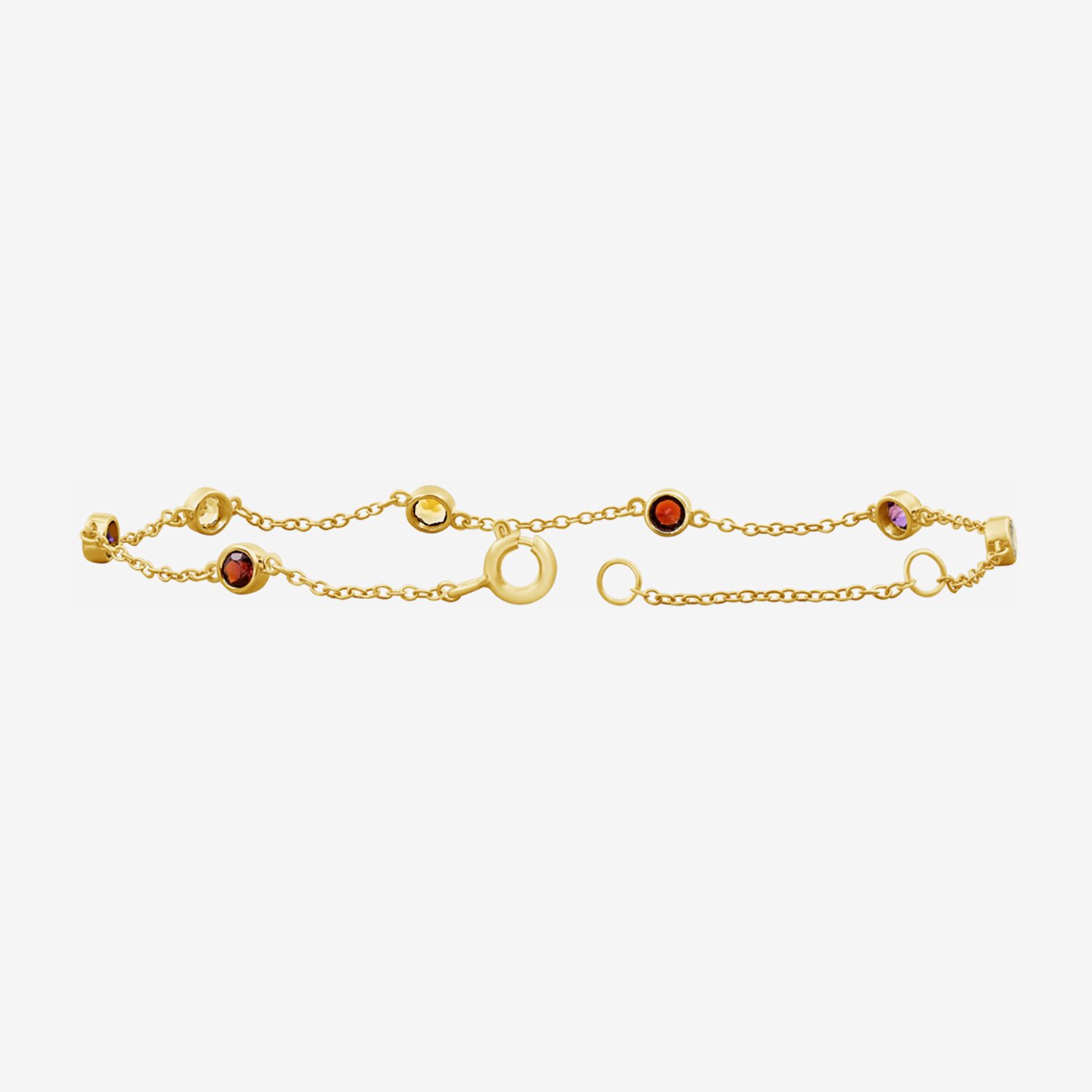 Womens 14K Gold Over Silver Solid Chain Bracelet