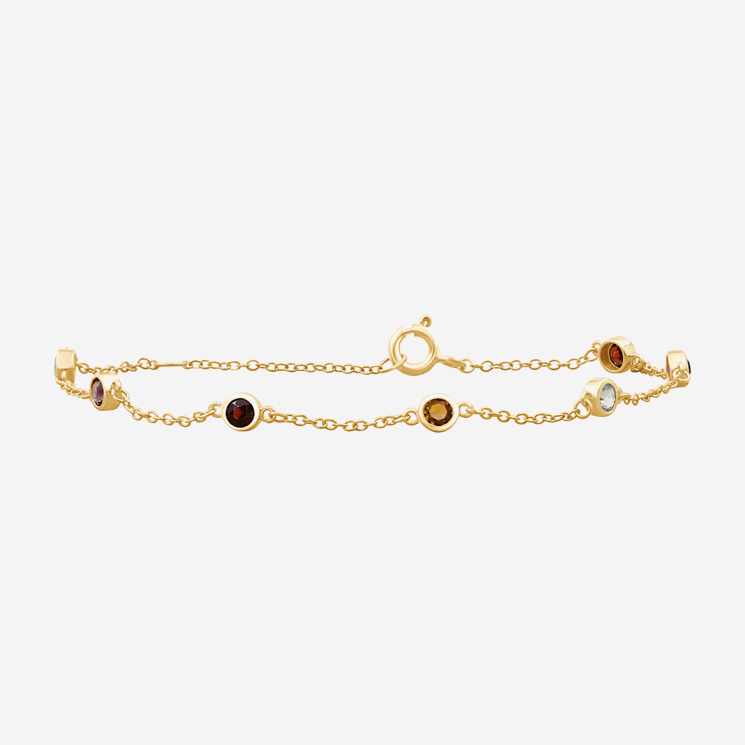 Womens 14K Gold Over Silver Solid Chain Bracelet