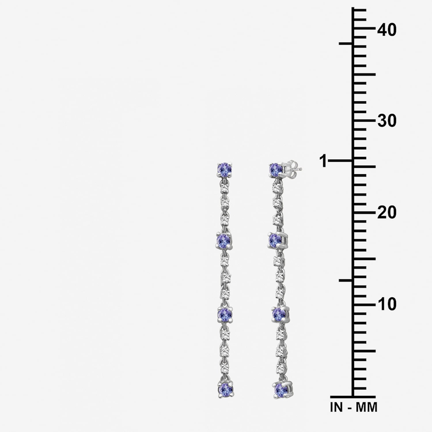 (I-J / I2-I3) Womens Diamond Accent Genuine Blue Tanzanite 10K Gold Hypoallergenic Drop Earrings