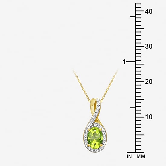 Womens 1/10 CT. T.W. Genuine Gemstone 10K Gold Infinity Pendant