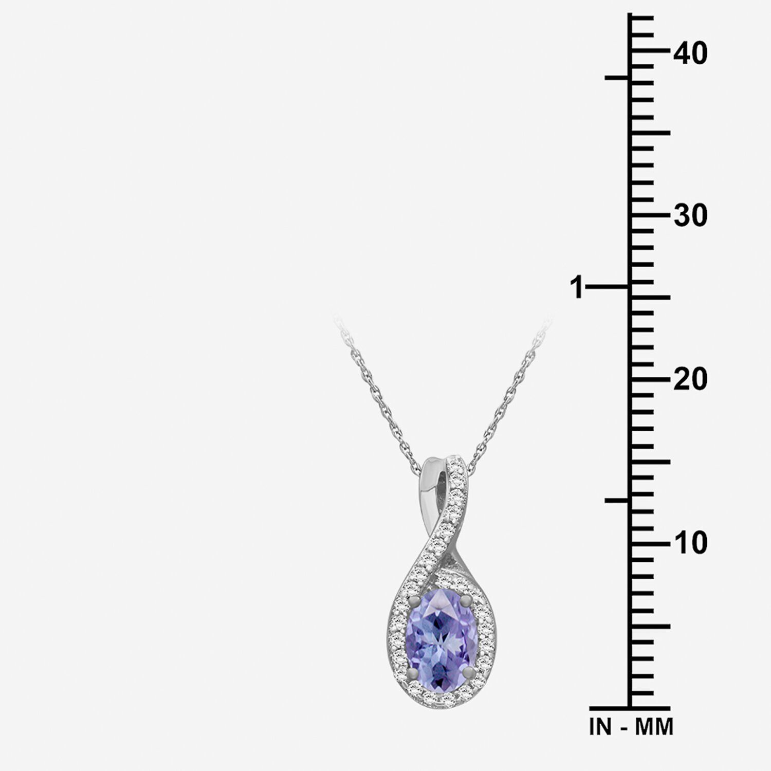 Womens 1/10 CT. T.W. Genuine Blue Tanzanite 10K Gold Infinity Pendant