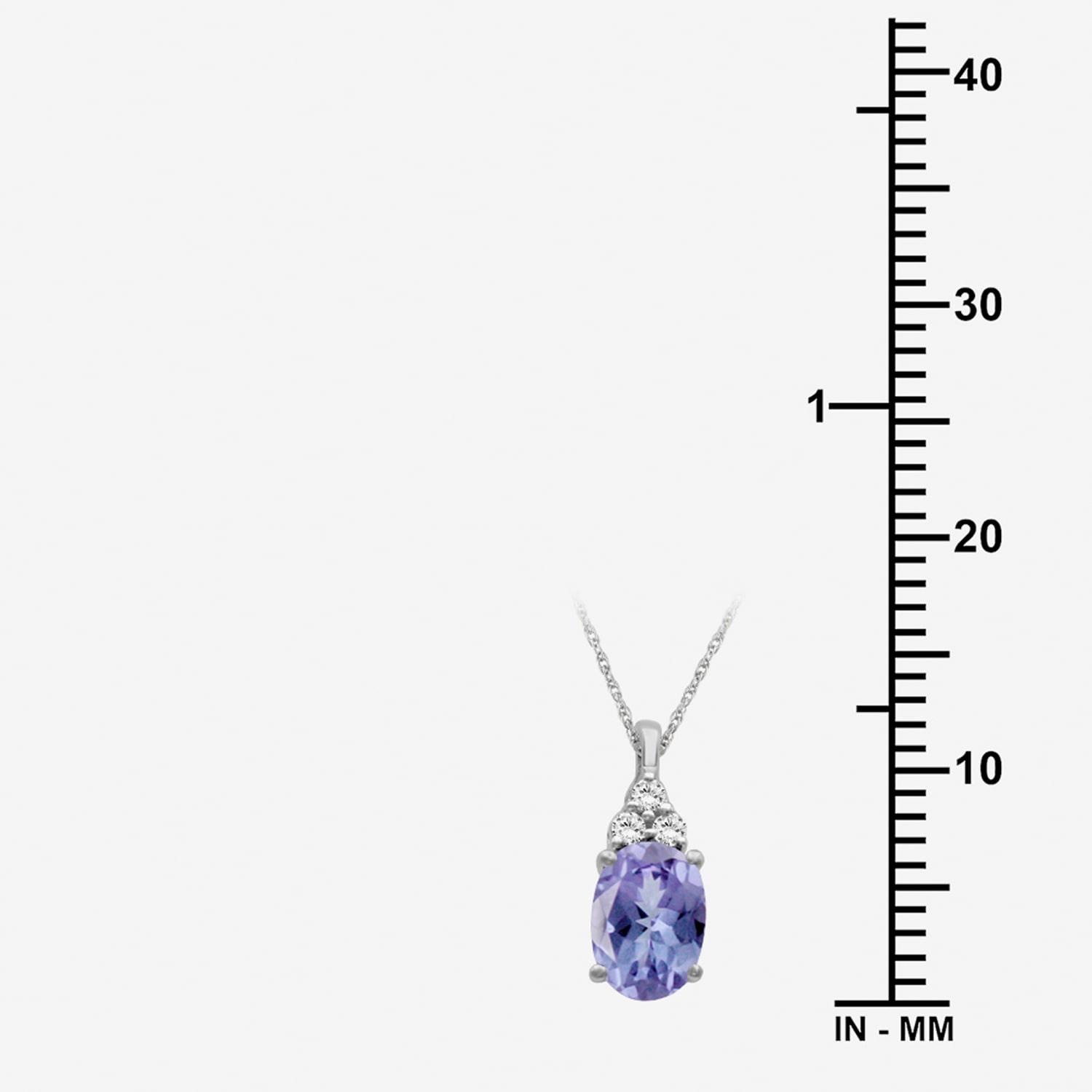 Womens Diamond Accent Genuine Blue Tanzanite 10K Gold Oval Pendant