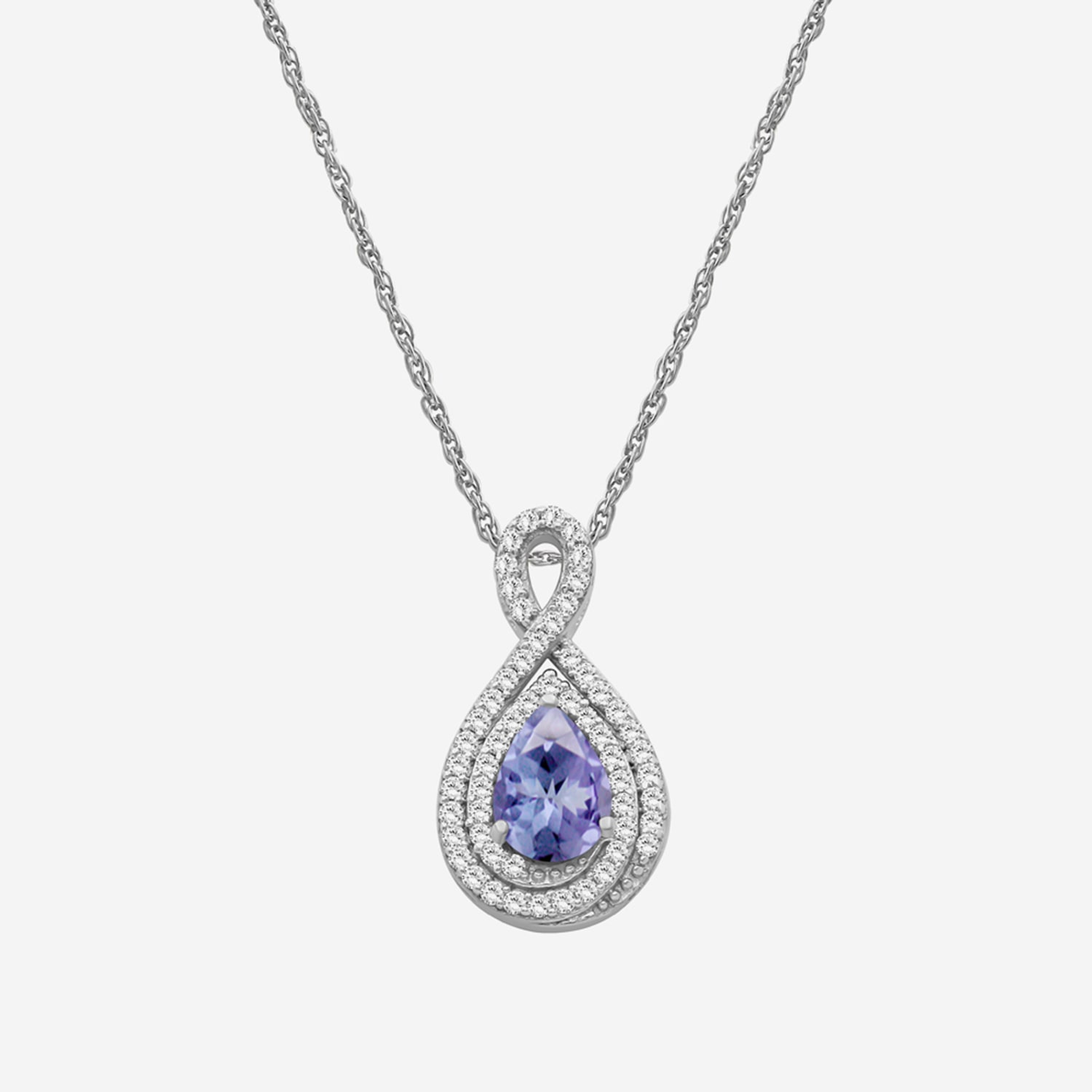 Womens 1/6 CT. T.W. Genuine Blue Tanzanite 10K Gold Pear Pendant