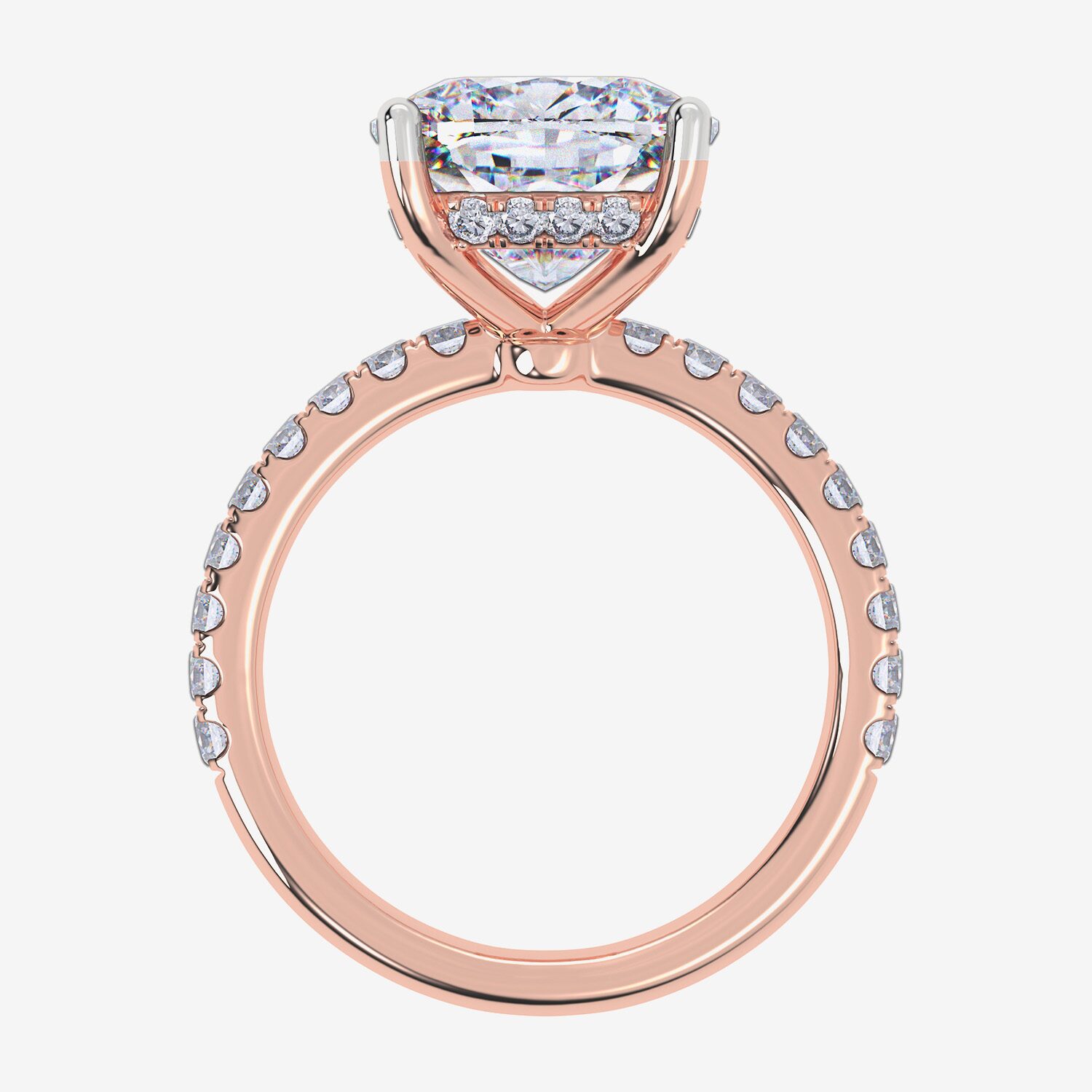 Signature By Modern Bride (F-G / Vs2-Si1) Womens 2 1/ CT. T.W. Lab Grown White Diamond 10K Gold Cushion Side Stone Engagement Ring