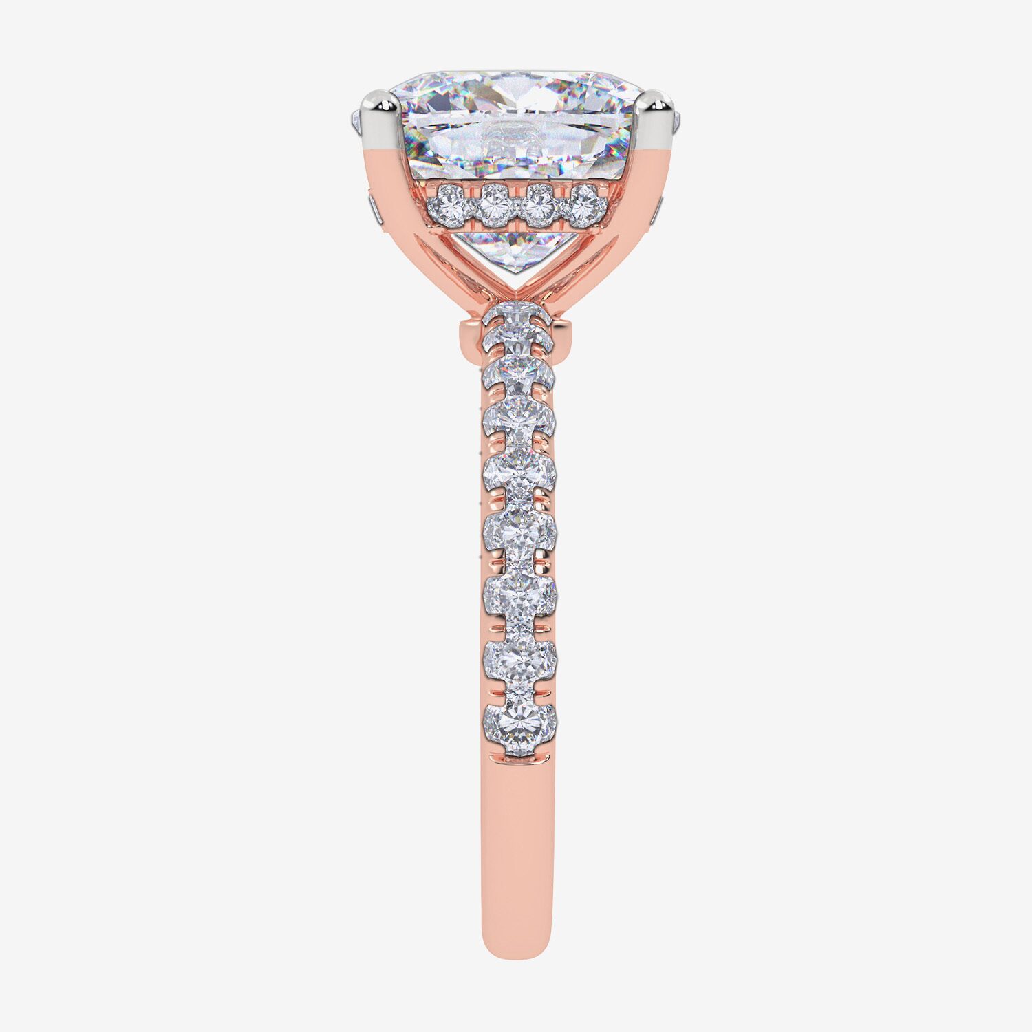 Signature By Modern Bride (F-G / Vs2-Si1) Womens 2 1/ CT. T.W. Lab Grown White Diamond 10K Gold Cushion Side Stone Engagement Ring