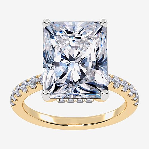Modern Bride Signature By  (f-g / Vs2-si1) Womens 5 1/2 Ct. T.w. Lab Grown White Diamond 10k Gold Rec In Yellow
