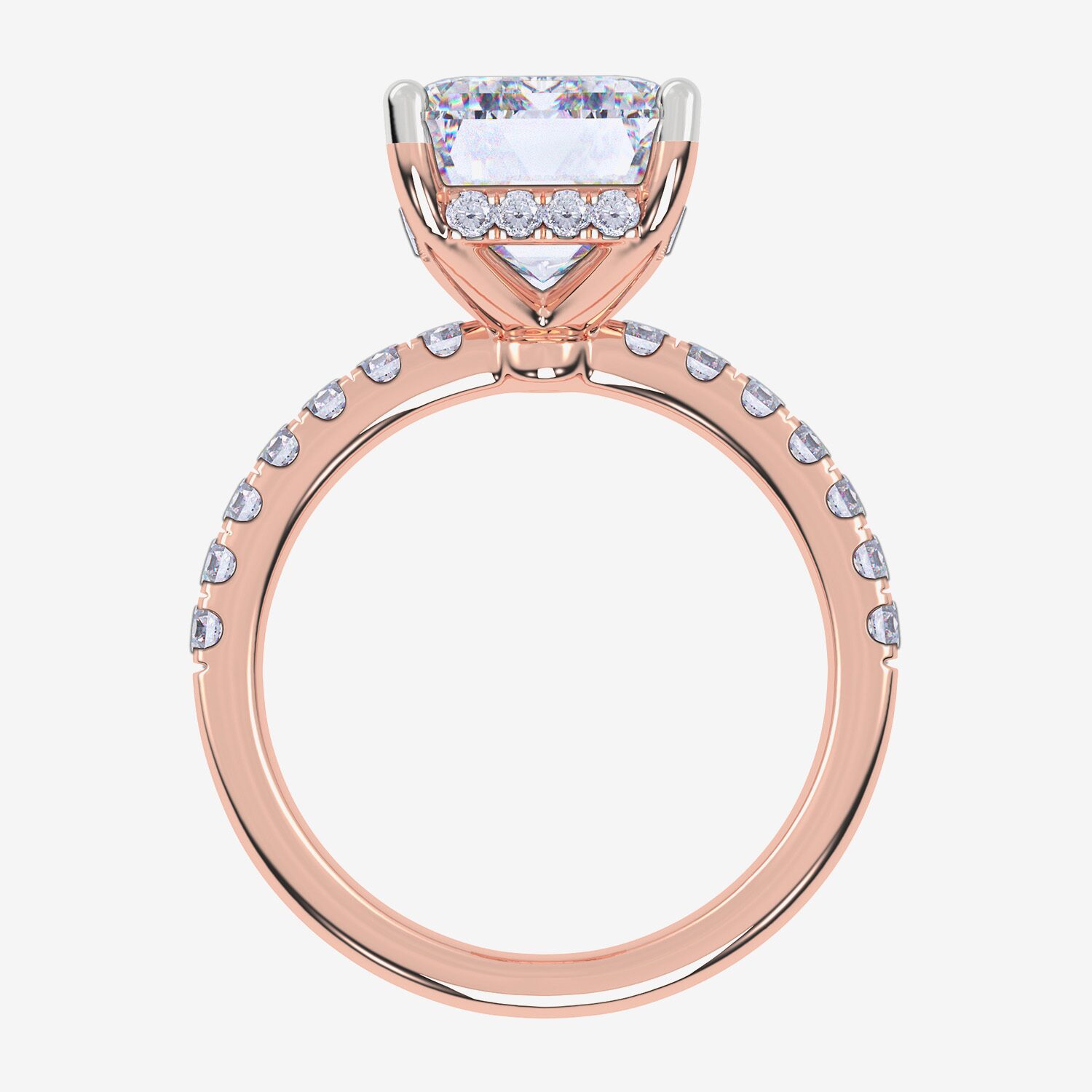 Signature By Modern Bride (F-G / Vs2-Si1) Womens 3 1/2 CT. T.W Lab Grown White Diamond 14K Gold Side Stone Engagement Ring
