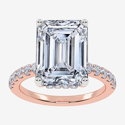 Modern Bride Signature By  (f-g / Vs2-si1) Womens 3 1/2 Ct. T.w Lab Grown White Diamond 14k Gold Side In Pink