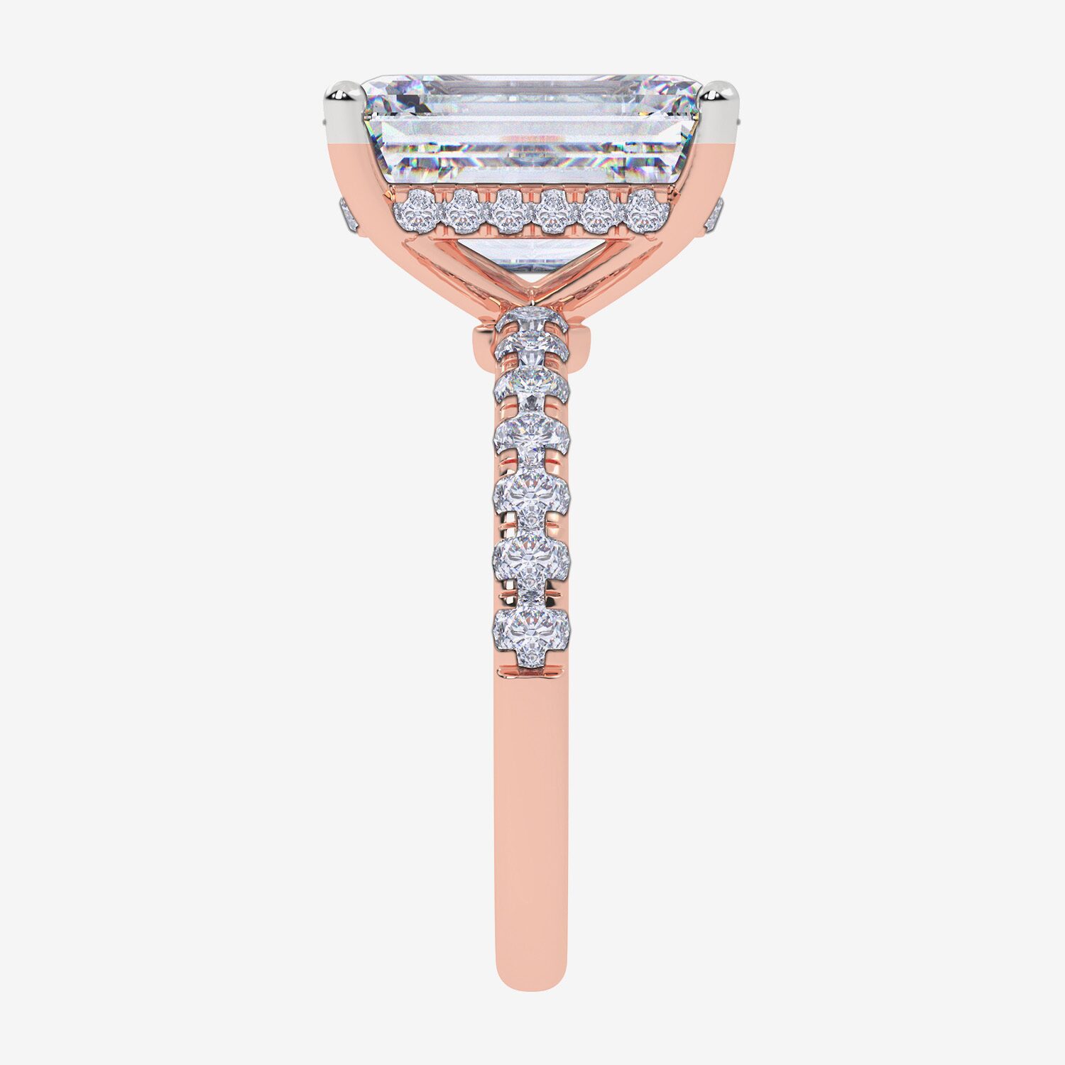Signature By Modern Bride (F-G / Vs2-Si1) Womens 3 1/2 CT. T.W Lab Grown White Diamond 14K Gold Side Stone Engagement Ring