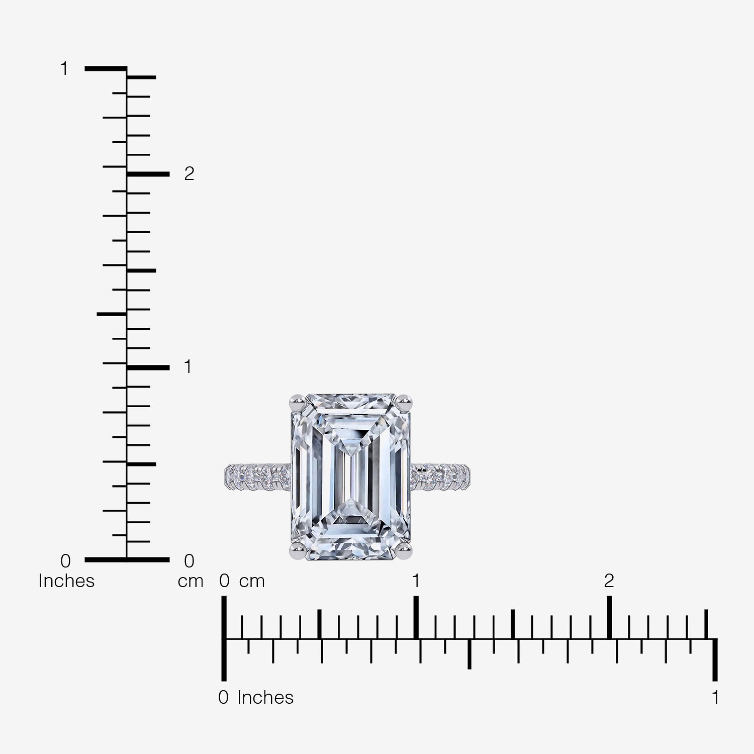 Signature By Modern Bride (F-G / Vs2-Si1) Womens 3 1/2 CT. T.W Lab Grown White Diamond 14K Gold Side Stone Engagement Ring
