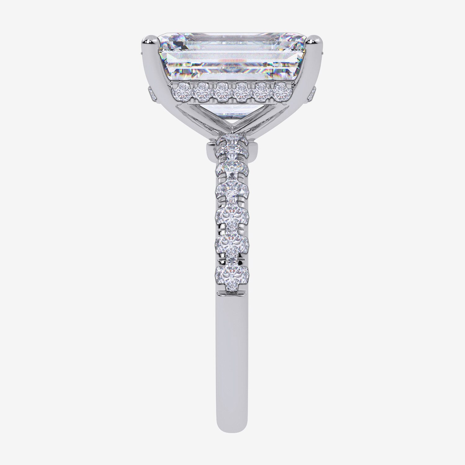 Signature By Modern Bride (F-G / Vs2-Si1) Womens 3 1/2 CT. T.W Lab Grown White Diamond 14K Gold Side Stone Engagement Ring