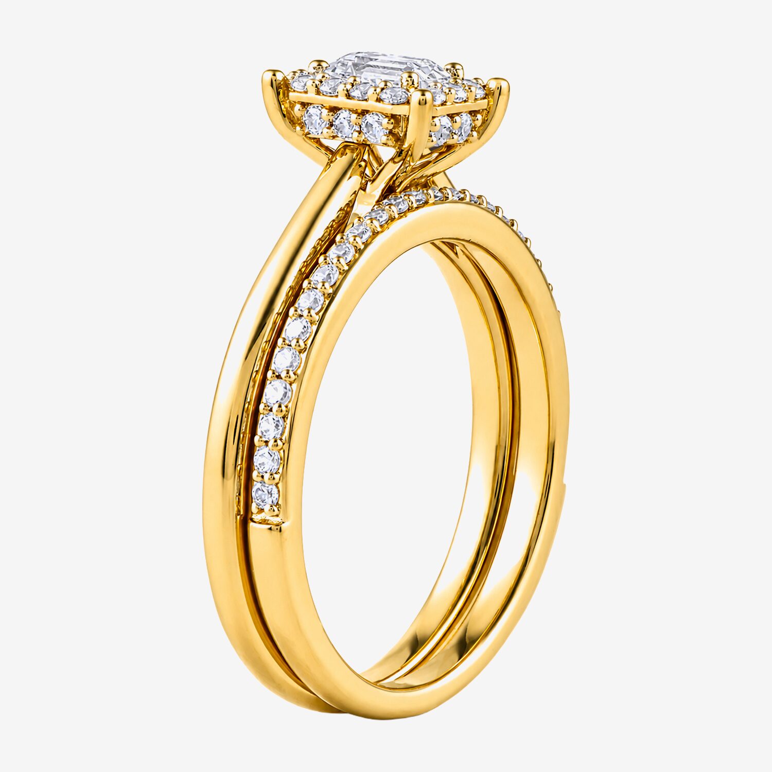 Surrounded by Love (H / I1-I2) Womens 3/4 CT. T.W. Lab Grown White Diamond Sterling Silver Halo Bridal Set