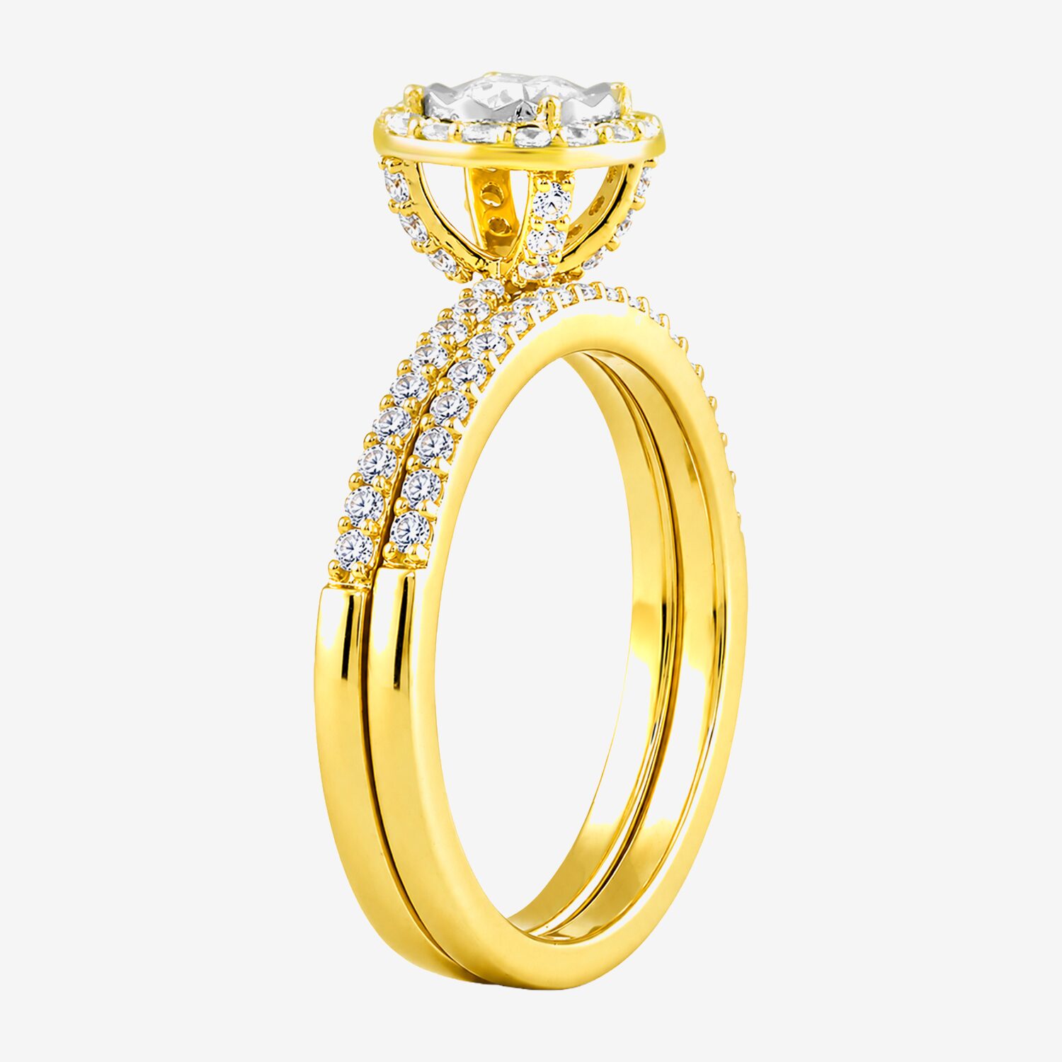 Surrounded by Love (H / I1-I2) Womens 5/8 CT. T.W. Lab Grown White Diamond Sterling Silver Round Side Stone Bridal Set