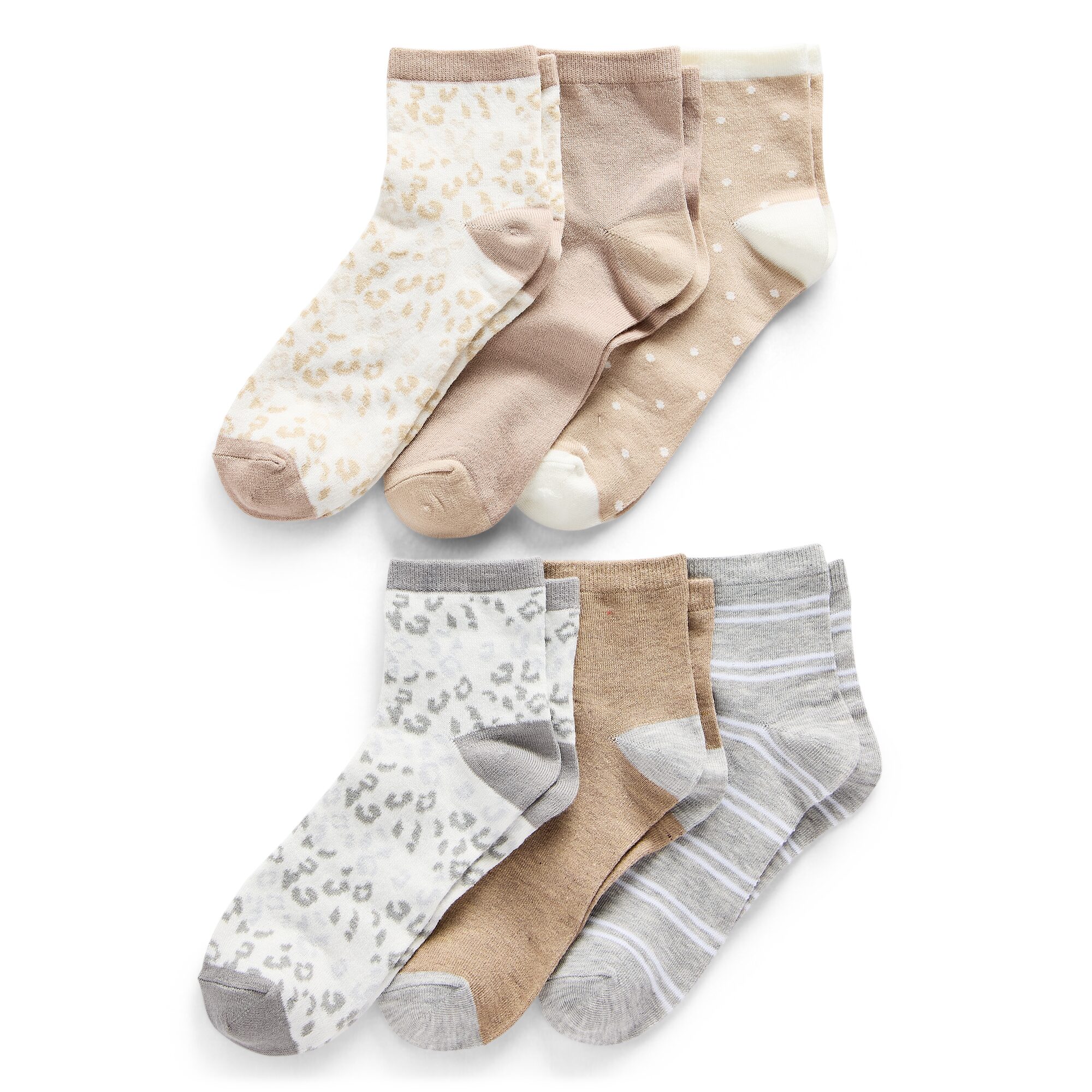 Mixit Womens 6 Pair Low Cut Socks