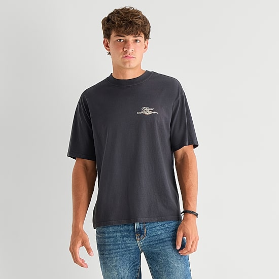 Arizona Mens Crew Neck Short Sleeve Boxy Fit Graphic T-Shirt