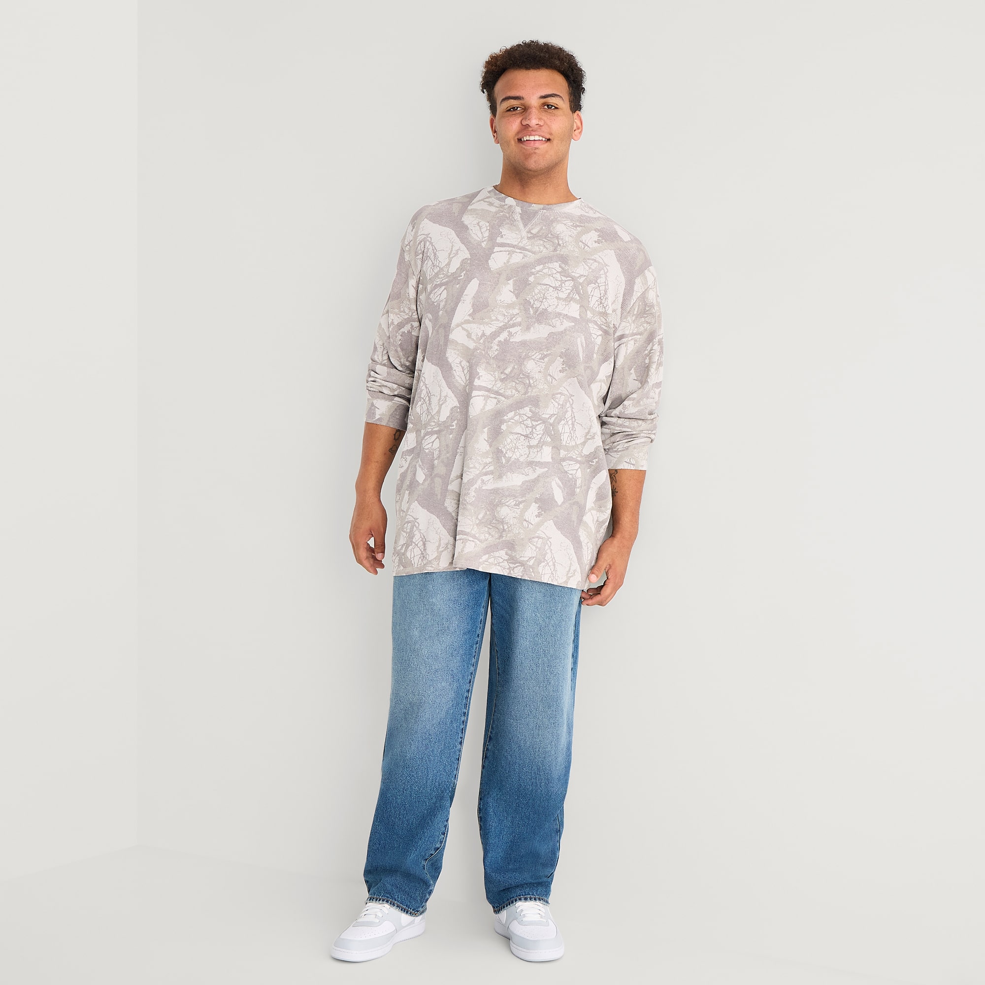Arizona Mens Crew Neck Long Sleeve Classic Fit Big and Tall Thermal Top