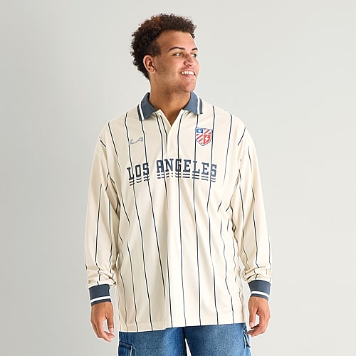 Arizona Mens Long Sleeve Big and Tall Jersey, Large Tall, Beige