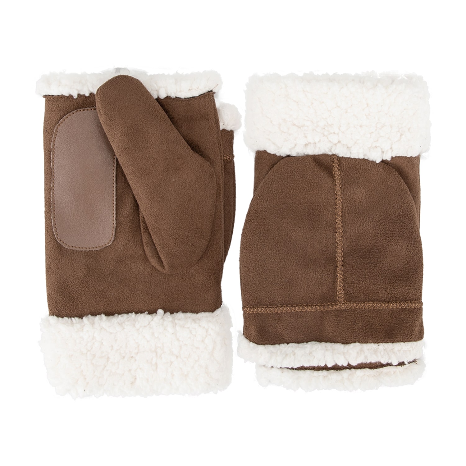 Isotoner Microsuede Flip Mitten With Sherpasoft Mittens
