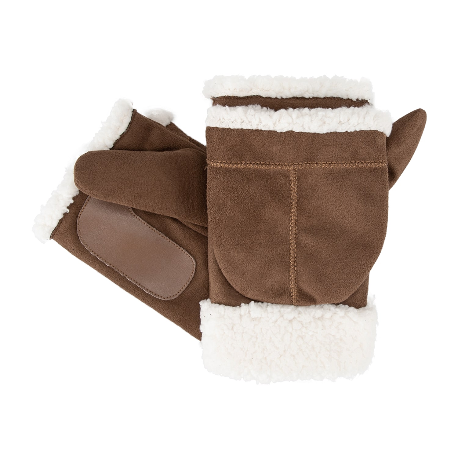 Isotoner Microsuede Flip Mitten With Sherpasoft Mittens