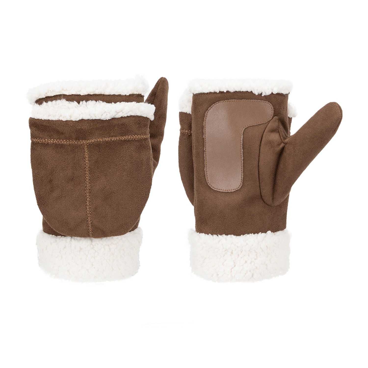 Isotoner Microsuede Flip Mitten With Sherpasoft Mittens