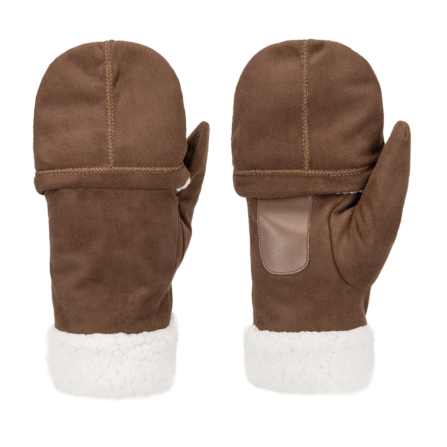 Isotoner Microsuede Flip Mitten With Sherpasoft Mittens