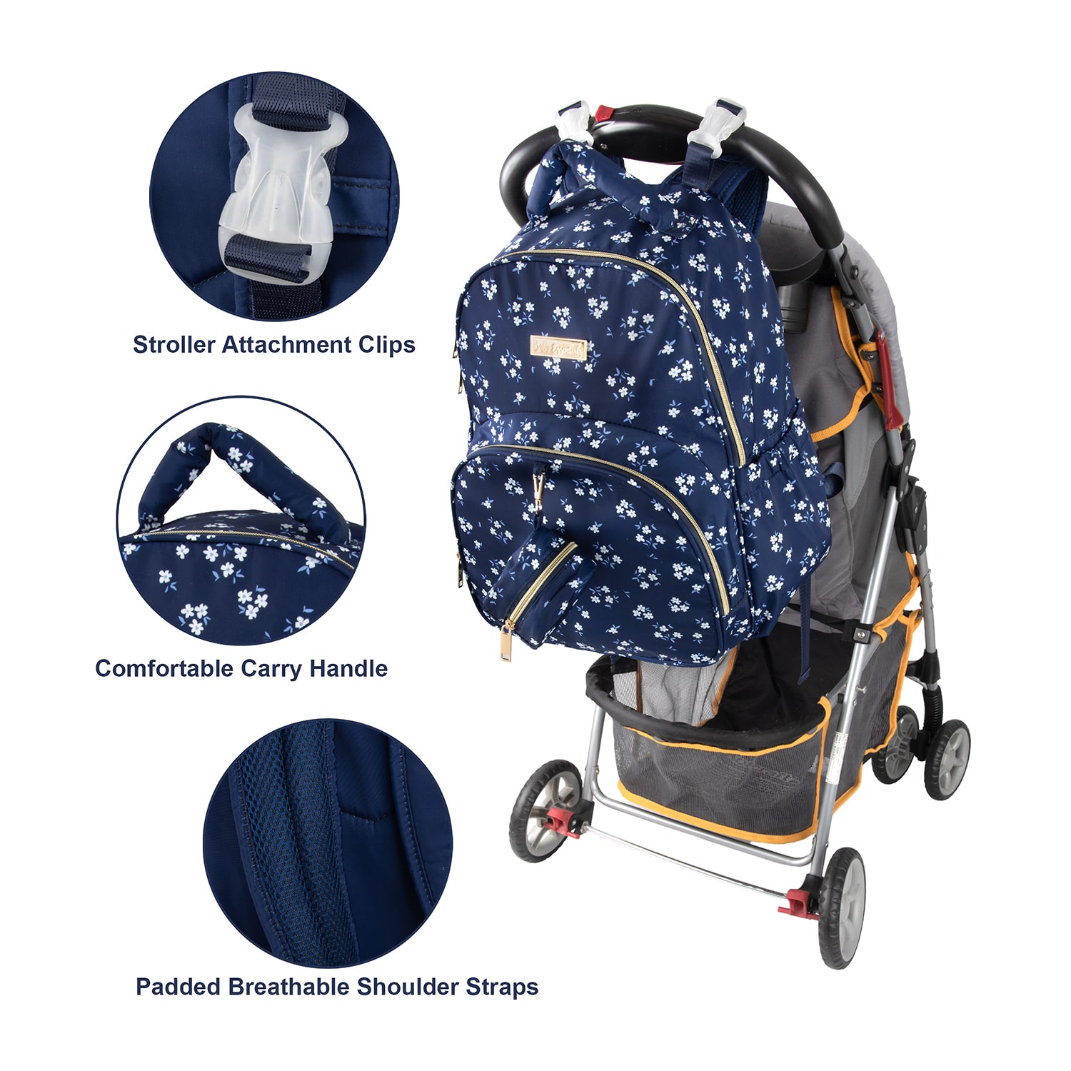 Baby Essentials Adjustable Straps Diaper Bag