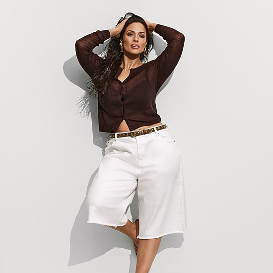 Ashley Graham Women's Plus Baggy Short